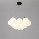 GobekUsa Bubble Glass Ball Pendant Lights Chandelier for Living Room Bedroom Kitchen Kids G9 LED