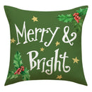 GobekUsa Christmas Linen Decorative Pillows Print Lumbar Pillow Home Decor