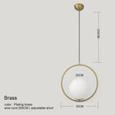 GobekUsa Glass Ball Pendant Lamp: Elegant Dining Room Light Fixture, Gold Finish