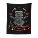GobekUsa Cat Coven Tapestry Wall Hanging - Cool Black Witchcraft Decor for Living Room and Bedroom