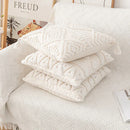 GobekUsa Cotton Tassels White Cushion Covers 45x45/30x50cm - Square Geometry Pillowcase