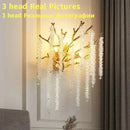 GobekUsa Gold Round Crystal Branches Chandelier