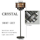 GobekUsa Gray Crystal Black Standing Light - Modern Luxury Classic Living Room Decor