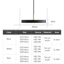 GobekUsa LED Pendant Light: Iron, Black, White, Blue, Dining, Bedroom, Living, Study, Indoor.