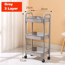 GobekUsa Kitchen Storage Cart Rolling Utility Organizer Rack Shelf Trolley Cart