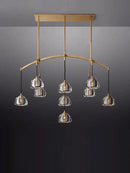 GobekUsa Black Brass American Series Crystal Copper LED Chandelier for Dinning Room