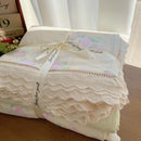 GobekUsa Lace Romantic Comforter Set - Full Twin Double Size Bed Linens