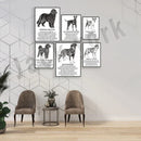 GobekUsa Dog Breed Poetry Poster Collection: Vizsla, Pomeranian, Manchester Terrier, and More