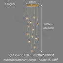 GobekUsa Elegant Crystal Chandelier for Duplex Villa, Restaurant, and Living Room