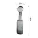 GobekUsa Grey Round Glass Vase Hammer Lid Terrarium Home Decoration