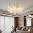 GobekUsa Gold Chandelier Glass Pendant Lamp for Home Decor - Modern Luxury Lighting