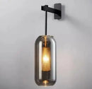 GobekUsa Gold Glass Wall Lamp: Post-modern E14 Industrial Sconce for Home Decor