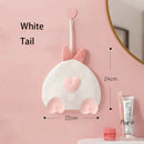GobekUsa Cartoon Rabbit Hand Towel - Thick Coral Velvet Absorbent for Bathroom Kitchen