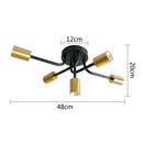GobekUsa Brass Ceiling Light: Modern Restaurant Home Decor, E27 Bedroom Kitchen Living Room Fixture