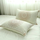 GobekUsa Japanese Cotton Single Bedspread with Pillow Towel - Floral Birds Design