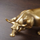 GobekUsa Gold Wall Street Bull Statue: Office Decor, Living Room Ornament, Desk Decoration