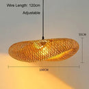 GobekUsa Bamboo Chandelier: Handwoven LED Ceiling Pendant for Home Decor
