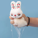 GobekUsa Cartoon Rabbit Coral Velvet Hand Towel - Quick Dry Kitchen Bathroom Cleaning Towel