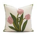 GobekUsa Embroidered Flower Pillowcase Cover for Home, Living Room, Sofa - Nordic Ins Style