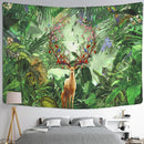 GobekUsa Elk Tapestry Wall Hanging Mystical Starry Sky Home Decor