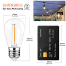GobekUsa Dimmable LED Filament Bulb Warm White 2700K Shatterproof Waterproof IP44