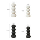 GobekUsa Geometric Ceramic Candle Holder Ornaments Sphere Stripes Decoration Candlestick