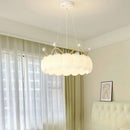 GobekUsa Gold&White LED Crown Small Chandelier for Living Dining Bedroom - Indoor Decor Lighting