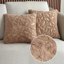 GobekUsa Gold Feather Velvet Cushion Cover 45x45 Decorative Throw Pillows for Sofa Car
