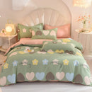 GobekUsa Cotton Thickened Bedding Set - Single/Double Size, High Quality, Warm & Soft.