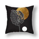 GobekUsa Ginkgo Leaves Print Sofa Pillowcase 45x45cm Modern Nordic Chair Cushion Cover