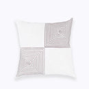 GobekUsa Blue Floral Mandala Leaves Wave Embroidered 45x45cm Cotton Pillow Cover