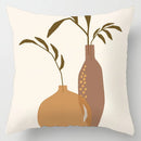 GobekUsa Geometric Leaves Print Cushion Cover for Home Decor and Comfort