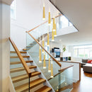 GobekUsa Elegant LED Ring Chandelier for Living Room Bedroom Kitchen Staircase Lighting