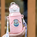 GobekUsa Kids' Cartoon Straw Water Thermos Bottle Stainless Steel Thermal Cup