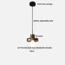 GobekUsa Black Terrazzo LED Pendant Lamp for Dining Living Room Staircase