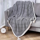 GobekUsa Geometric Tassel Blanket - Nordic Style Sofa Throw and Bohemian Decor Rug