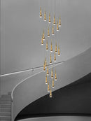 GobekUsa Crystal Pendant Chandelier for High Ceilings