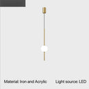 Nordic Acrylic Globe Pendant Light in Black or Gold