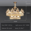 GobekUsa Luxe Crystal Ceiling Chandelier - Elegant Home Decor Hanging Light for Living Room