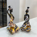 GobekUsa Black Woman Candlestick: African Exotic Statue for Interior Decor & Desktop Accessories