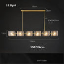 GobekUsa LED Ripples Glass Chandelier: Modern Luxury for Living Room, Bedroom, Kitchen, Bar