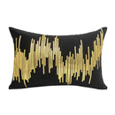 GobekUsa Luxe Metallic Stripes Velvet Cushion Cover: Midcentury Modern Throw Pillow Case