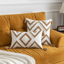 GobekUsa Boho Tufted Geometric Cotton Canvas Pillow Covers