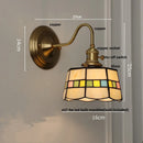 GobekUsa Blue Glass Copper LED Wall Light Fixture Stair Bar Restaurant Bedroom E27