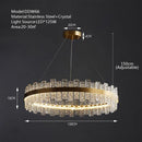 GobekUsa Crystal LED Chandelier: Gold/Black Luxury Pendant Lighting for Home