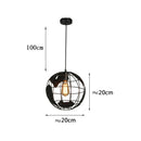 GobekUsa Black Metal Industrial Ceiling Light with E27 Socket for Living, Bedroom, Dining Room