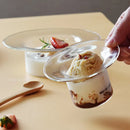 GobekUsa Cute Straw Hat Glass Bowl for Desserts and Fruits