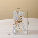 GobekUsa Clear Glass Vase Irregularly Folded Handicraft Ornaments Hydroponic Flower Vases
