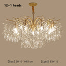 GobekUsa Crystal Chandelier: Modern Luxury LED Branch Lighting for Living Room & Bedroom