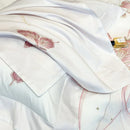 GobekUsa Butterfly Embroidery 100% Egyptian Cotton Bedding Set with Luxury Duvet Cover